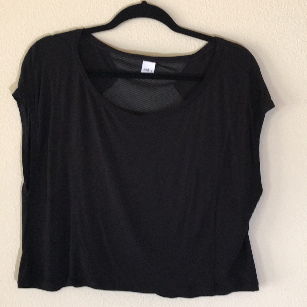 Unity Sz M black with mesh crop top